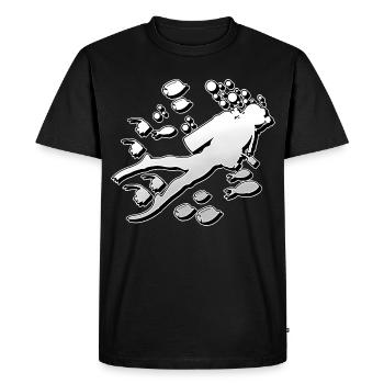 Plongeurs plongeurs - T-shirt Premium bio Homme - noir - Devant - Nico (187cm)