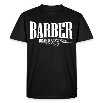 barbier bart styler scher herren frisör barbier cut - T-shirt Premium bio Homme - noir - Devant - Nico (187cm)