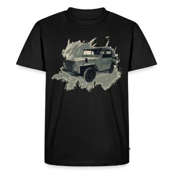 P-2-M - T-shirt Premium bio Homme - noir - Devant - Nico (187cm)