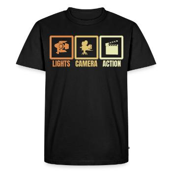 Réalisateur - T-shirt Premium bio Homme - noir - Devant - Nico (187cm)