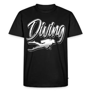 Plongeurs plongeurs - T-shirt Premium bio Homme - noir - Devant - Nico (187cm)