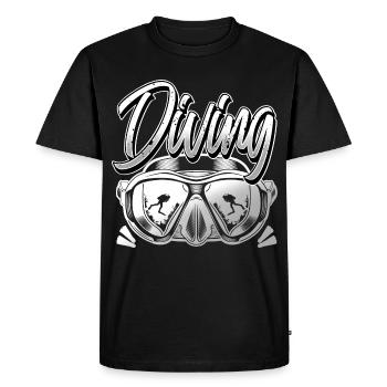 Plongeurs plongeurs - T-shirt Premium bio Homme - noir - Devant - Nico (187cm)