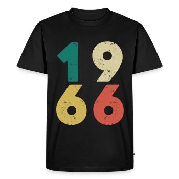1966 - Millésime 1966 Rétro Vintage - T-shirt Premium bio Homme - noir - Devant - Nico (187cm)