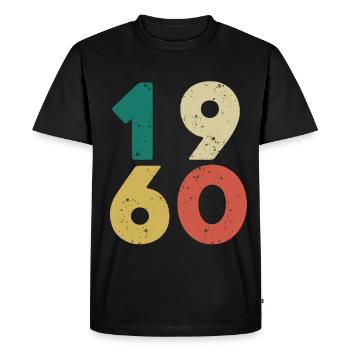 1960 - Millésime 1960 Rétro Vintage - T-shirt Premium bio Homme - noir - Devant - Nico (187cm)