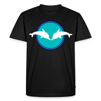 Dolphin Dolphins - Men's Premium Organic T-Shirt - black - Front - Nico (187cm)