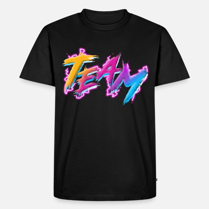 Team - Männer Premium Bio T-Shirt - Schwarz