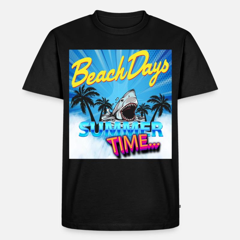 Sommerzeit - Männer Premium Bio T-Shirt - Schwarz