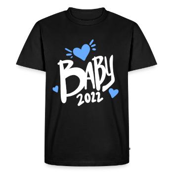 Bébé 2022 - Naissance Enceinte 2022 - T-shirt Premium bio Homme - noir - Devant - Nico (187cm)