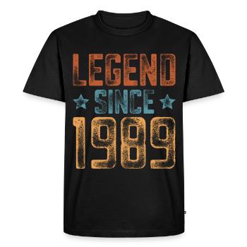 1989 Naissance Année de naissance Anniversaire - T-shirt Premium bio Homme - noir - Devant - Nico (187cm)
