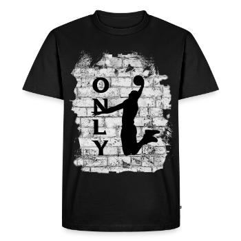 BASKET-BALL - T-shirt Premium bio Homme - noir - Devant - Nico (187cm)