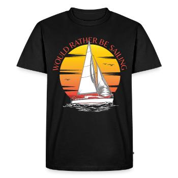 Préférerait naviguer - T-shirt Premium bio Homme - noir - Devant - Nico (187cm)