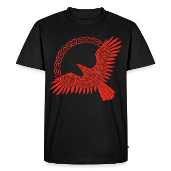 Aigle viking rouge - T-shirt Premium bio Homme - noir - Devant - Nico (187cm)