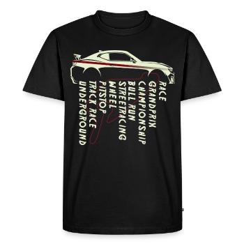Courses de sport automobile - T-shirt Premium bio Homme - noir - Devant - Nico (187cm)