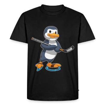 Croûte de hockey sur glace des Penguins - T-shirt Premium bio Homme - noir - Devant - Nico (187cm)