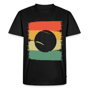 Balle de tennis - T-shirt Premium bio Homme - noir - Devant - Nico (187cm)