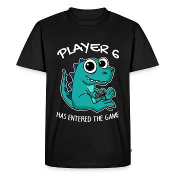 Player 6 has entered the game Baby - Men's Premium Organic T-Shirt - black - Front - Nico (187cm)