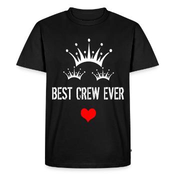 best crew ever with crown and heart - Men's Premium Organic T-Shirt - black - Front - Nico (187cm)