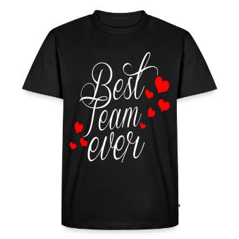 BEST TEAM EVER - Men's Premium Organic T-Shirt - black - Front - Nico (187cm)