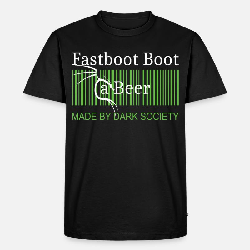 Fastboot Boot a Beer - Männer Premium Bio T-Shirt - Schwarz