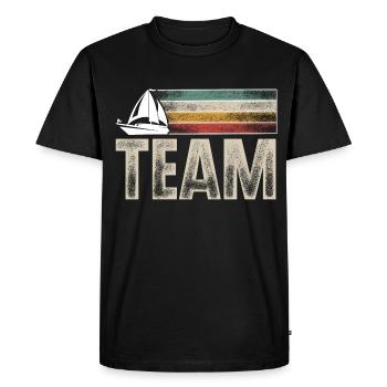 Sailing Sailor Sailboat Team Crew - Men's Premium Organic T-Shirt - black - Front - Nico (187cm)