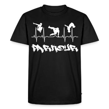 Parkour - Men's Premium Organic T-Shirt - black - Front - Nico (187cm)