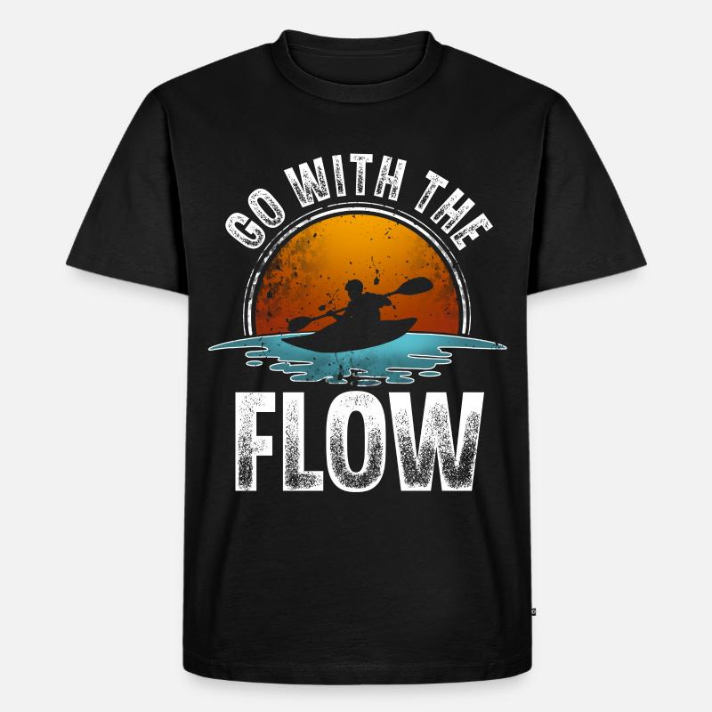 Kajak Kajakfahrer Kajaker - Männer Premium Bio T-Shirt - Schwarz