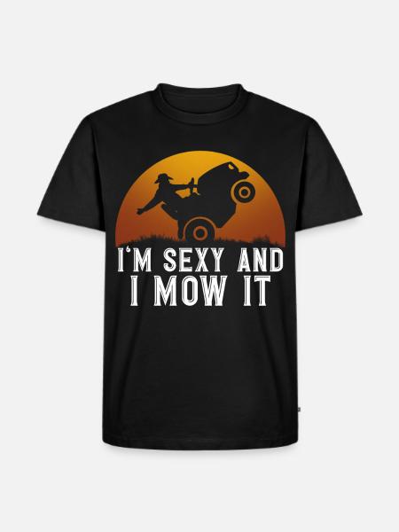 Rasenmäher Gärtner Garten Hobbygärtner - Männer Premium Bio T-Shirt - Schwarz