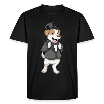 Dog Groom Jacket Wedding - Men's Premium Organic T-Shirt - black - Front - Nico (187cm)
