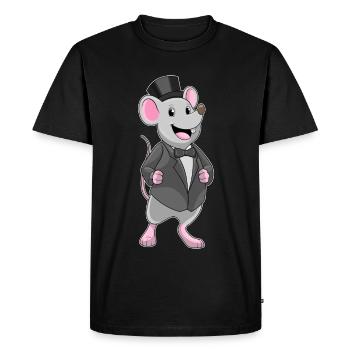 Mouse Groom Jacket Wedding - Men's Premium Organic T-Shirt - black - Front - Nico (187cm)