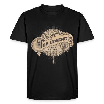 La Légende a retiré sa pension de retraite - T-shirt Premium bio Homme - noir - Devant - Nico (187cm)