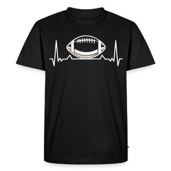 J’adore le football - T-shirt Premium bio Homme - noir - Devant - Nico (187cm)