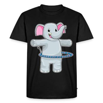 Gymnastique d’entraînement Elephant Hoop - T-shirt Premium bio Homme - noir - Devant - Nico (187cm)