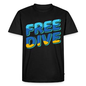 Freedive - Plongée One Breath - Freediving World - T-shirt Premium bio Homme - noir - Devant - Nico (187cm)