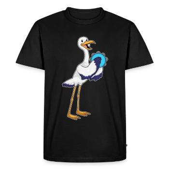 Musique de tambourin Stork Musician - T-shirt Premium bio Homme - noir - Devant - Nico (187cm)
