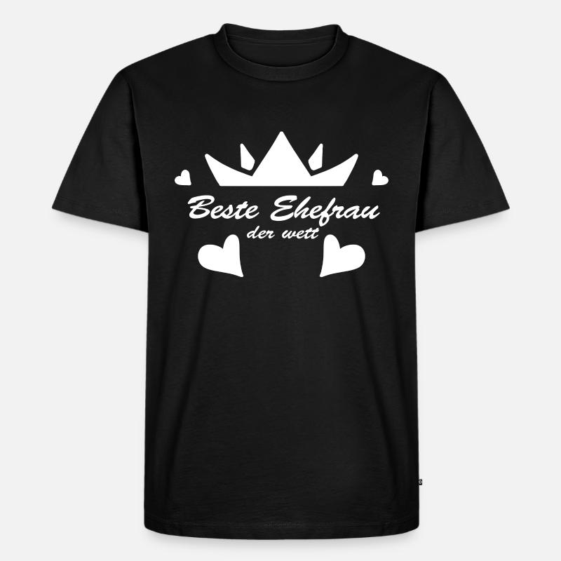 Beste Ehefrau - Männer Premium Bio T-Shirt - Schwarz