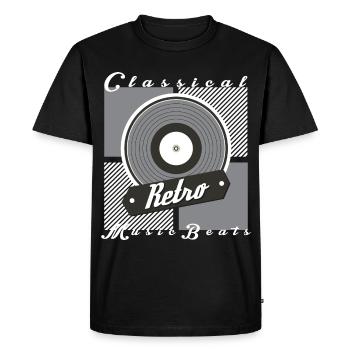 Retro Music - Men's Premium Organic T-Shirt - black - Front - Nico (187cm)