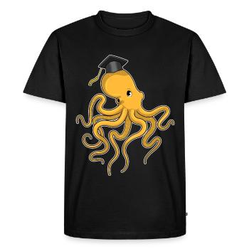 Université du Diplôme Étudiant Octopus - T-shirt Premium bio Homme - noir - Devant - Nico (187cm)