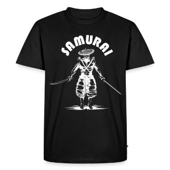 Samurai Symbol Icon Fighter Illustration Icon Logo - Men's Premium Organic T-Shirt - black - Front - Nico (187cm)