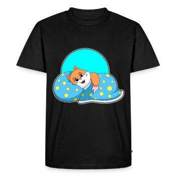 Couverture de couchage pour hamster - T-shirt Premium bio Homme - noir - Devant - Nico (187cm)