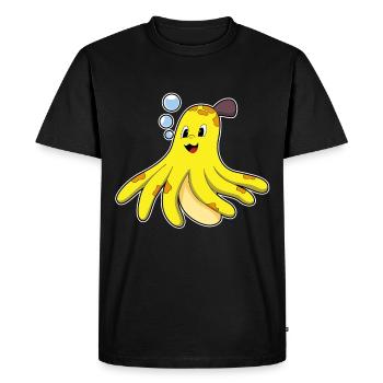 Banane pieuvre - T-shirt Premium bio Homme - noir - Devant - Nico (187cm)