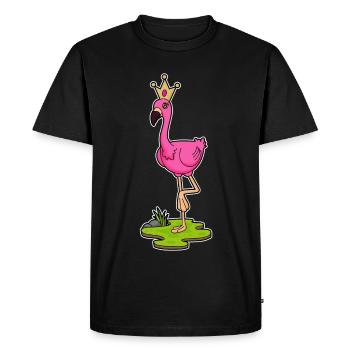 Couronne de flamant rose - T-shirt Premium bio Homme - noir - Devant - Nico (187cm)