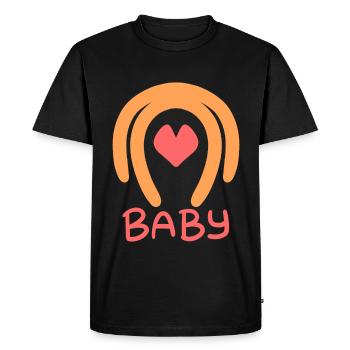 Bébé - T-shirt Premium bio Homme - noir - Devant - Nico (187cm)