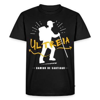 Ultreïa, camino de Santiago ! - T-shirt Premium bio Homme - noir - Devant - Nico (187cm)