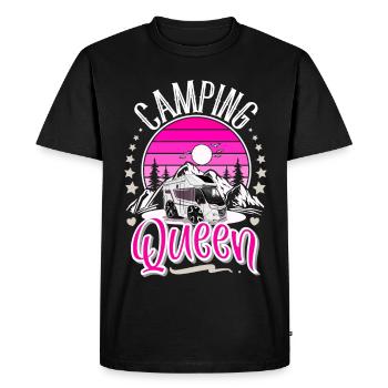 Camping Queen Camper Camping Grand-mère - T-shirt Premium bio Homme - noir - Devant - Nico (187cm)