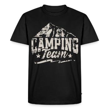 Camping Team Camper Campen - Men's Premium Organic T-Shirt - black - Front - Nico (187cm)