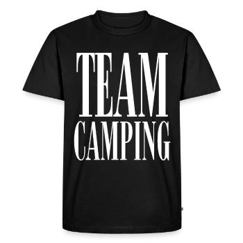 Camping Team Campen Camper - Men's Premium Organic T-Shirt - black - Front - Nico (187cm)
