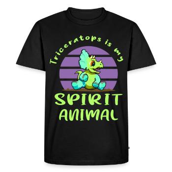 Tricératops - T-shirt Premium bio Homme - noir - Devant - Nico (187cm)
