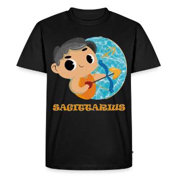 Signe du zodiaque Sagittaire - T-shirt Premium bio Homme - noir - Devant - Nico (187cm)