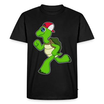 Turtle Jogger Jogging Sport - Men's Premium Organic T-Shirt - black - Front - Nico (187cm)