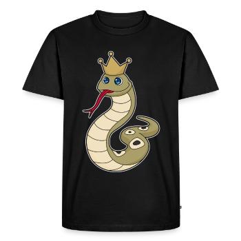 Snake Crown - Men's Premium Organic T-Shirt - black - Front - Nico (187cm)
